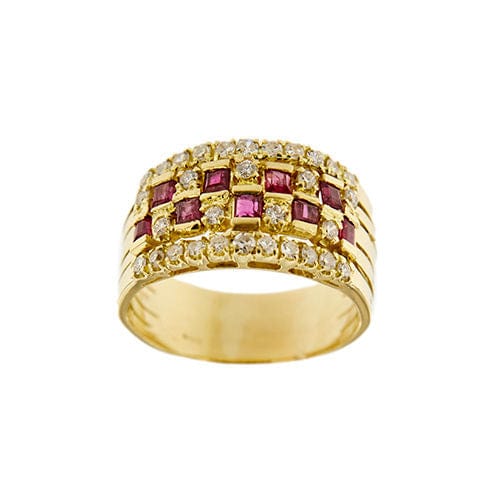 Bague 62 Bague avec rubis et diamants 58 Facettes 37409