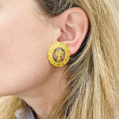 Boucles d'oreilles Boucles d'oreilles Lalaounis cristal de roche. 58 Facettes 32425