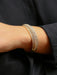 Bracelet Bracelet jonc or jaune diamants 5 ct 58 Facettes J404