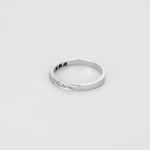 Bague 59 Alliance en platine et diamants 58 Facettes LP1147