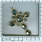 Pendentif Croix antique en or du XVIIIe siècle entièrement sertie de diamants taille rose taillés en table 58 Facettes 18033-0123