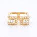 Bague 48 JEAN VENDOME - Bague Carrée en or Jaune et diamants 58 Facettes 245