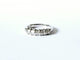 Bague 53 Demi alliance or blanc, diamants baguettes 58 Facettes