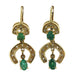 Boucles d'oreilles Boucles d'oreilles pendantes or jaune, émeraudes et diamants 58 Facettes G3647