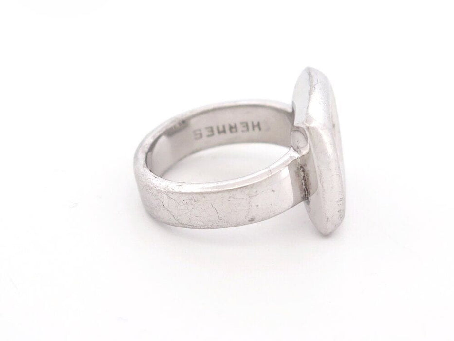 Bague 50 vintage bague HERMES en or blanc & argent sertie 12 diamants 58 Facettes 264288