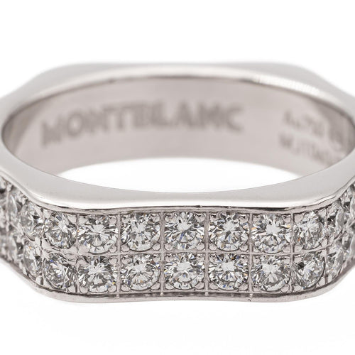 Bague 52 Montblanc Bague Alliance  Or blanc Diamant 58 Facettes 1747040CN