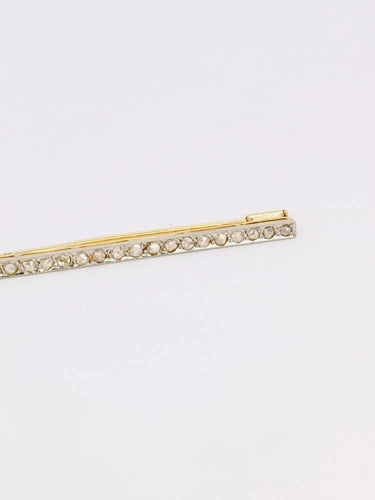 Broche Broche Belle Epoque or jaune diamants taille rose 0,4 carat 58 Facettes 1022.8