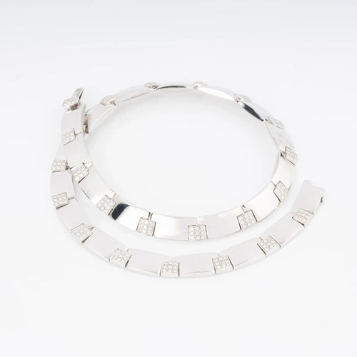 Collier Collier or gris et diamants de la Maison Chaumet 58 Facettes 1