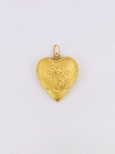 Pendentif Pendentif coeur Art Nouveau or jaune 58 Facettes 1076.1
