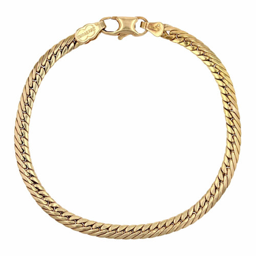 Bracelet Bracelet en or occasion gourmette aplatie 58 Facettes 24-330