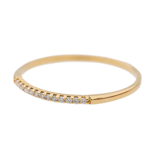 Bague 54 Bague Demi alliance Or jaune Diamant 58 Facettes 3198761CN