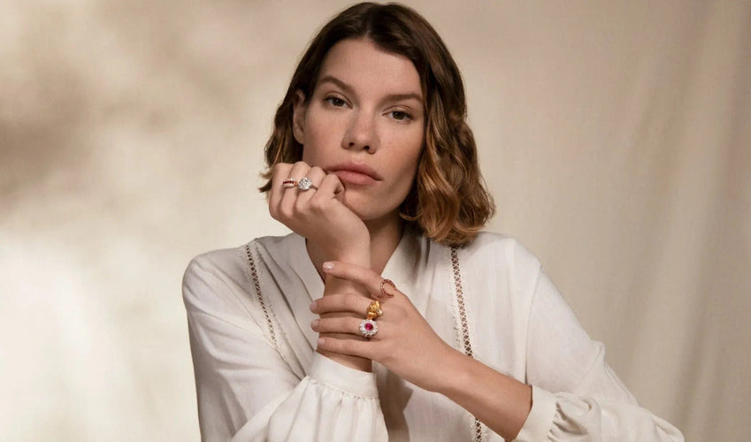 Bague Bague marguerite, rubis Birman non chauffé 1.60 Cts, diamants 58 Facettes