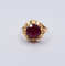 Bague 48 Solitaire Art Déco Or jaune et Rubis 58 Facettes