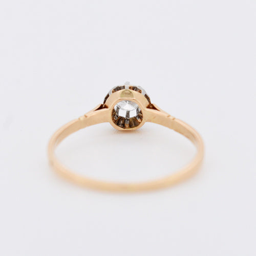 Bague 63 Solitaire Vintage Or Platine et Diamants 58 Facettes 305