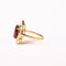 Bague 54 Bague marguerite rhodolite et diamants en or jaune 58 Facettes