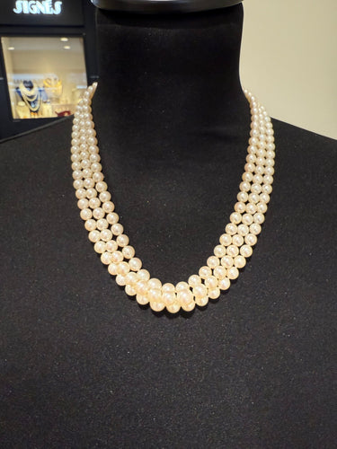 Collier Vintage - Collier de perles de culture - fermoir or blanc 58 Facettes 1.0000481/2