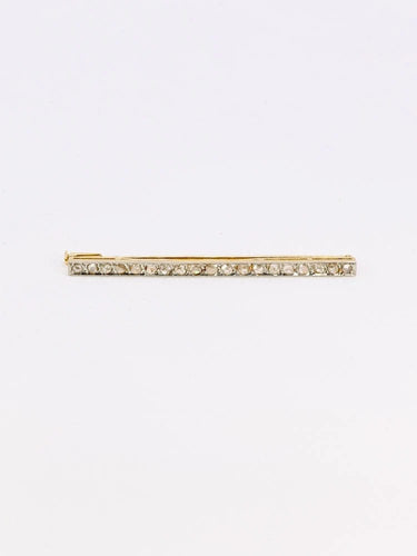 Broche Broche Belle Epoque or jaune diamants taille rose 0,4 carat 58 Facettes 1022.8