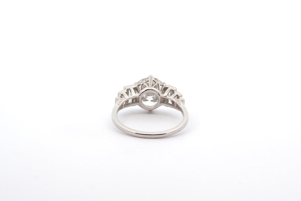 Bague 53 Bague solitaire diamant de 3,09cts 58 Facettes 26077-25959