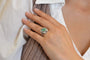 Bague 55 Bague art déco émeraude, diamants et saphirs 58 Facettes 27176