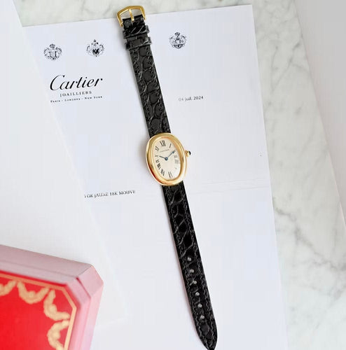 Montre Cartier - Montre Baignoire PM en or jaune 58 Facettes
