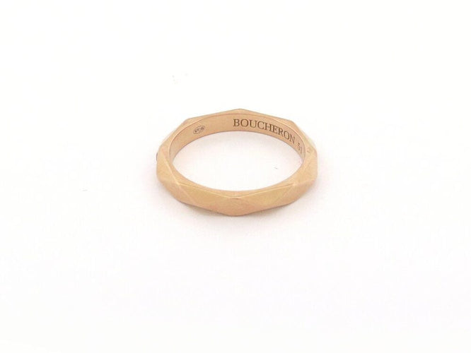 Bague 51 bague BOUCHERON alliance facette or rose 1 diamant 58 Facettes 262050