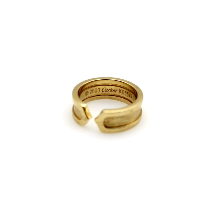 CARTIER - Vintage Gold Double C Ring
