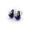 Boucles d'oreilles Boucles d'oreilles en or blanc 18 carats, émail Hidalgo, fleur de lys et diamants 58 Facettes