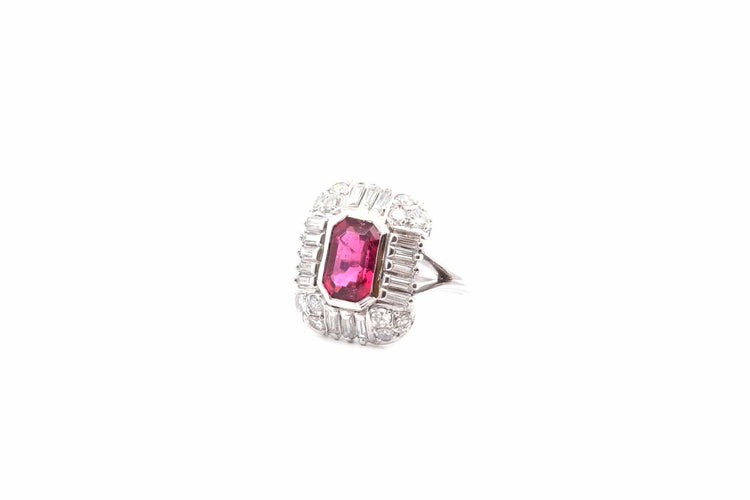 Bague Bague vintage tourmaline et diamants 58 Facettes 26431-26500