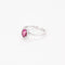 Bague 53 Bague or gris, saphir rose et diamants 58 Facettes THI0206