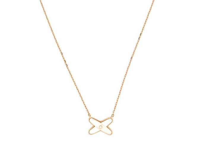 Collier collier CHAUMET jeux de liens diamant nacre or rose 58 Facettes 262640
