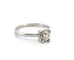 Bague 54 Bague solitaire en or blanc avec diamant 58 Facettes
