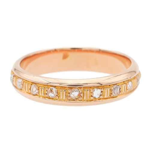 55 Bague Demi alliance Or rose Diamant 58 Facettes 1653928CN