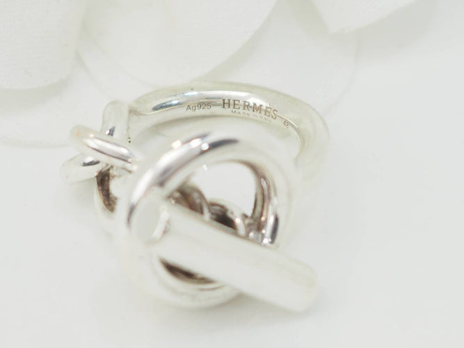 Bague Bague Hermès croisette GM en argent 58 Facettes 33114