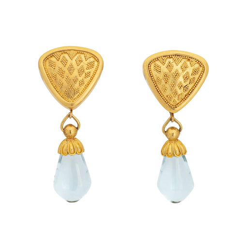 Boucles d'oreilles Boucles d'oreilles aigue-marine Maija Neimanis 58 Facettes G13368