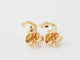 Boucles d'oreilles Boucles d'oreilles Puces Cartier C en or jaune et diamants 58 Facettes 33295