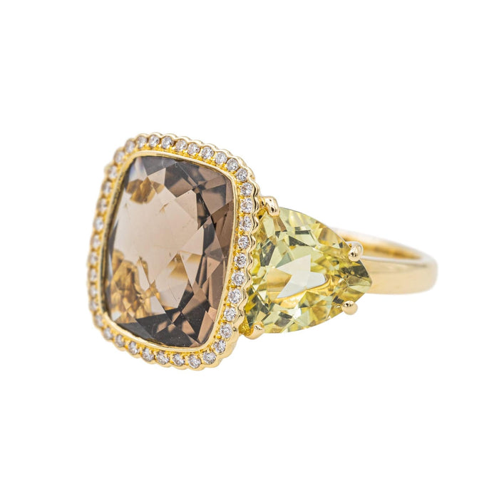 Bague 50 Bague Cocktail Or jaune Quartz fumé 58 Facettes 3462663CN