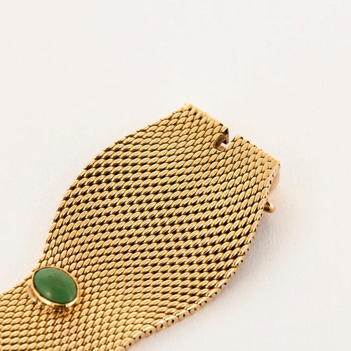 Bracelet Bracelet ruban, or jaune et turquoise 58 Facettes CAN1109