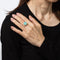 Bague Bague vintage en or jaune 18 carats, ornée d'une opale en forme de cœur et de diamant, taille 6,75. Bijou ancien de qualité. 58 Facettes G14030