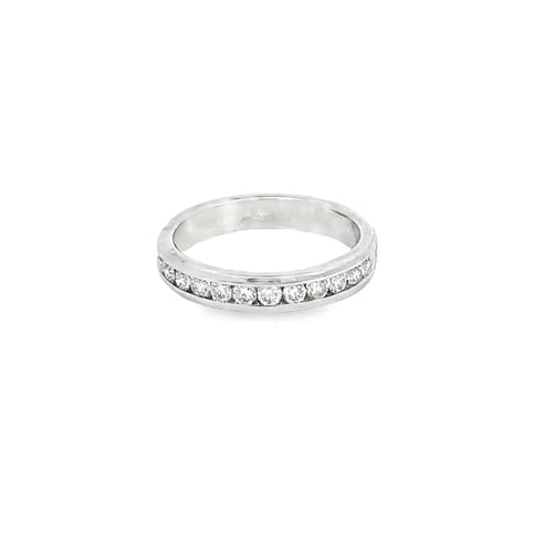 Bague Bague demi-éternité en or blanc et diamants 58 Facettes UN0138