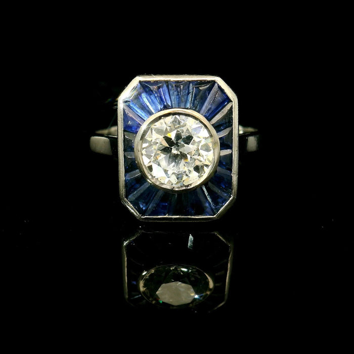 Bague Diamond and sapphire calibrated ring 58 Facettes