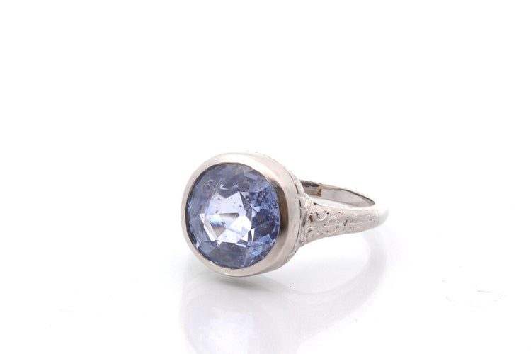 Bague 55 Bague saphir de 7,71cts en platine 58 Facettes 27656-27470