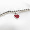 Bracelet Tiffany & Co. - Bracelet en argent sterling avec breloque cœur rouge. Veuillez retourner à Tiffany. 58 Facettes