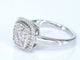 Bague 54 Bague d'entourage en or blanc avec diamants 58 Facettes 2035