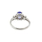Bague 51 Bague en or blanc avec tanzanite et diamants 58 Facettes 38890