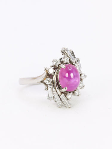 Bague 49.5 Bague marguerite rubis étoilé diamants 58 Facettes 1131.2