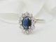 Bague 54 Bague marguerite en or blanc, saphir et diamants 58 Facettes 33209