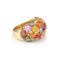 Bague 55 Bague Bombée or jaune, saphirs multicolores , 6 carats de diamants 58 Facettes B378