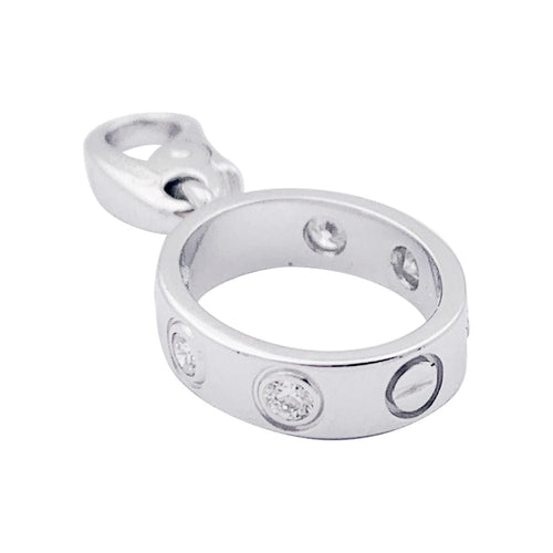 Pendentif Pendentif Cartier "Love", or blanc, diamants. 58 Facettes 33818