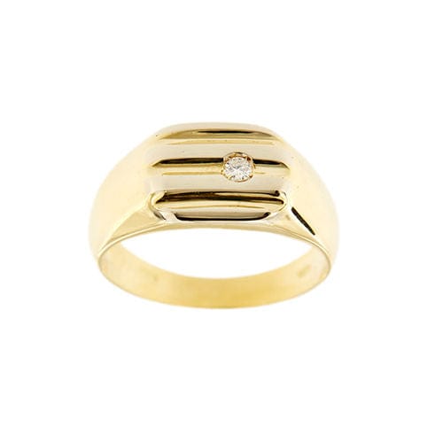 Bague 64 Bague en or jaune pour homme avec diamant 58 Facettes 35928