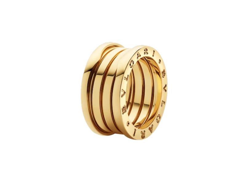 BULGARI - Anello B.zero1 4 fascia in oro giallo